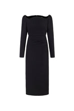 Load image into Gallery viewer, Halley Dress Stretch Jersey Black