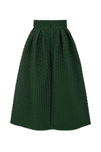 Load image into Gallery viewer, Remy 50s Midi Skirt Forest Green Diamond Cloqué