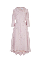 Load image into Gallery viewer, Blythe Midi Dress Pink Petal Jacquard