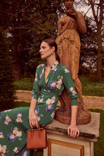 Load image into Gallery viewer, Monique Tea Dress Green Iris x Rachel Levy