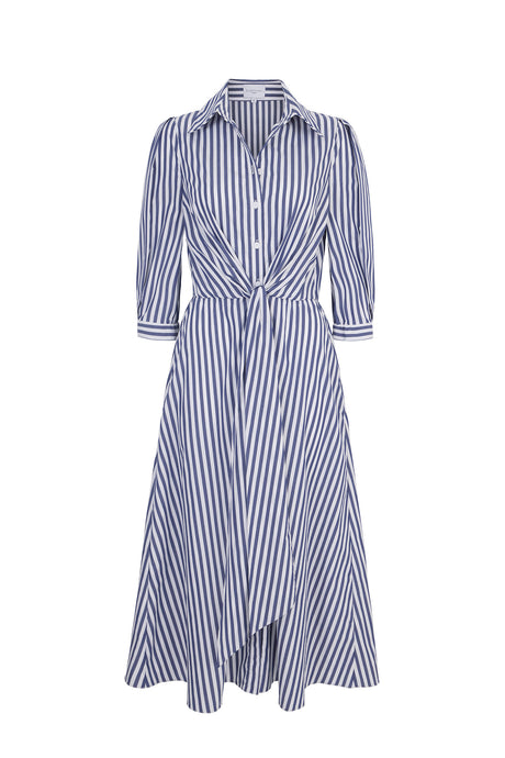 Priscilla 24 Striped Summer Shirt Dress - Sustainable