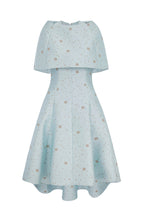 Load image into Gallery viewer, Cape and Showstopper Outfit Petal Jacquard Blue