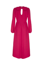 Load image into Gallery viewer, Anna Bow Dress Deep Pink Cloqué Sustainable