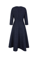 Load image into Gallery viewer, Lucy Midi Dress Metallic Tweed Navy