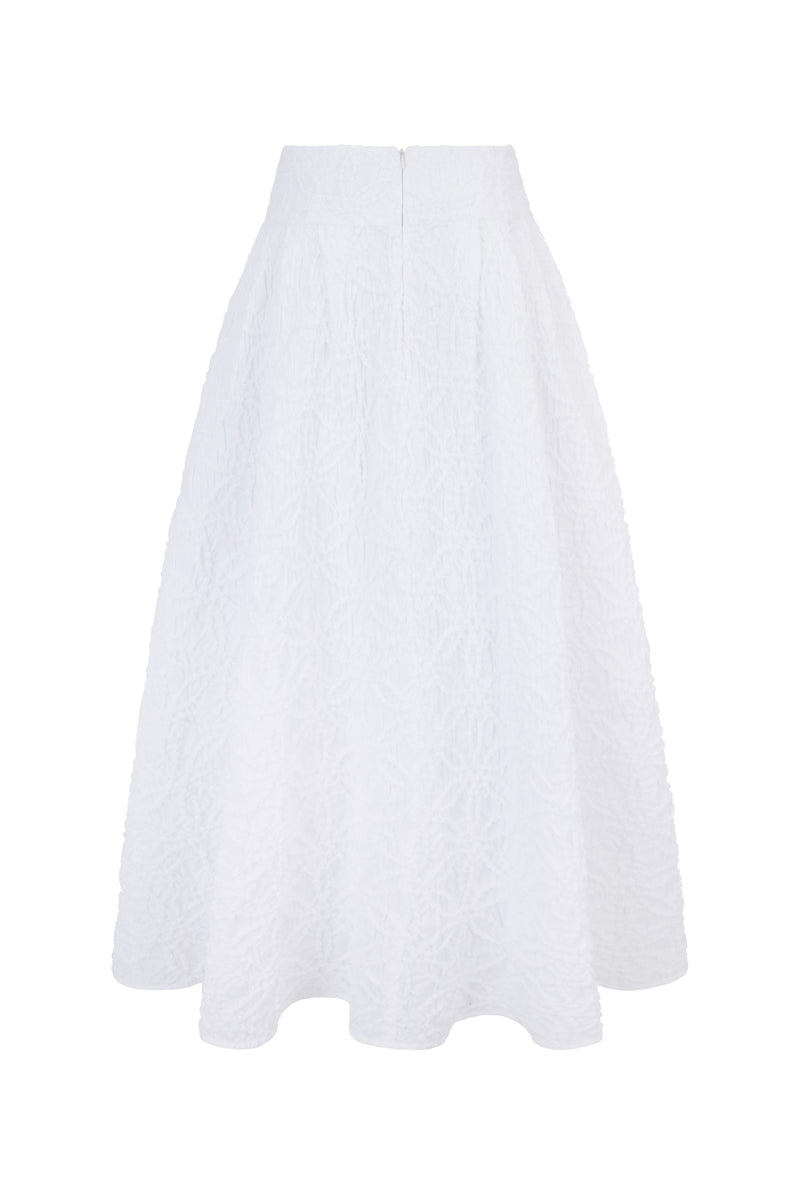 Load image into Gallery viewer, Darcy Top And Skirt Set Smocked Cotton White - ARCHIVE SALE