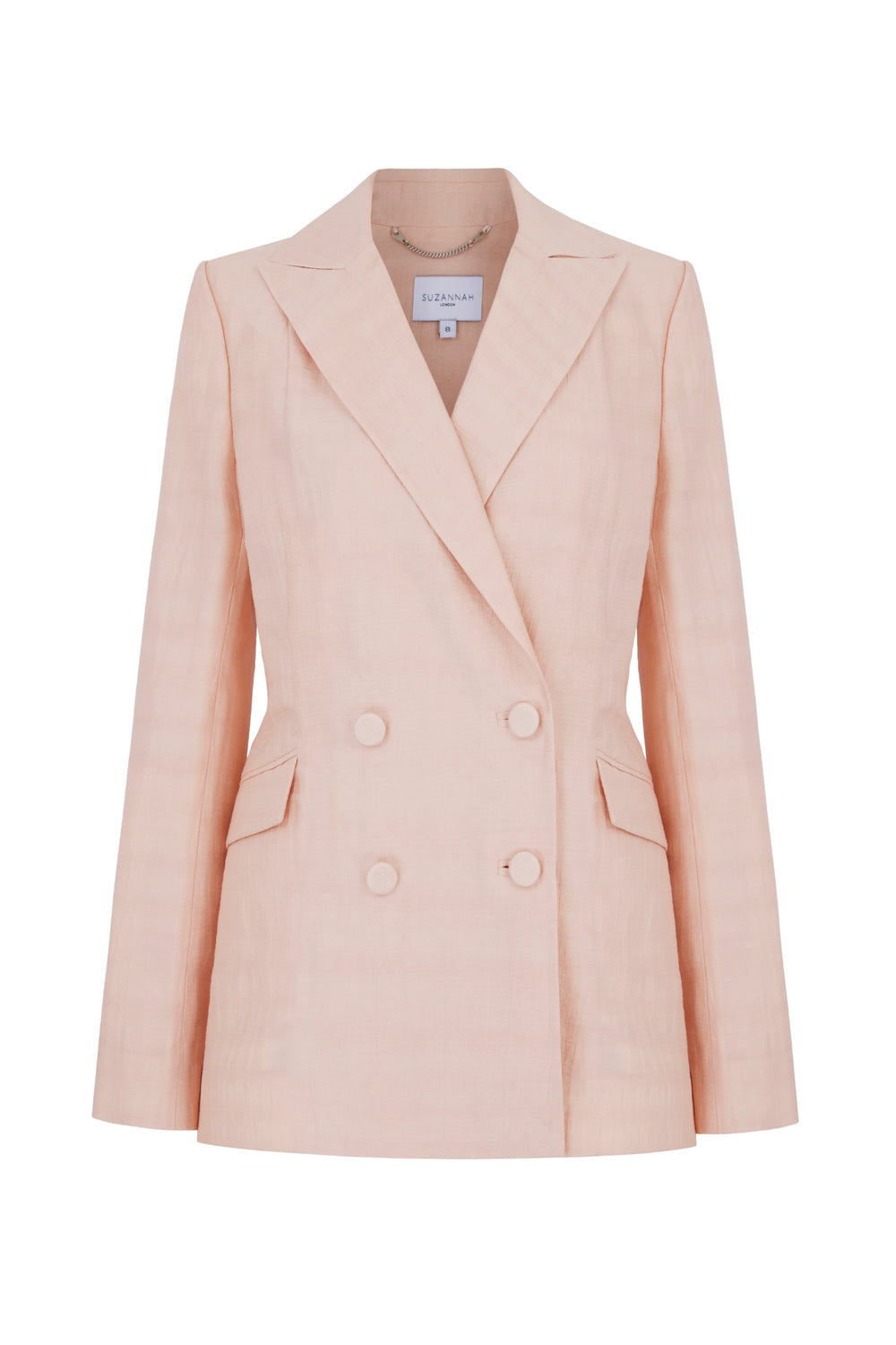 Load image into Gallery viewer, Rappalo Double Breasted Blazer Pink Luxe Linen