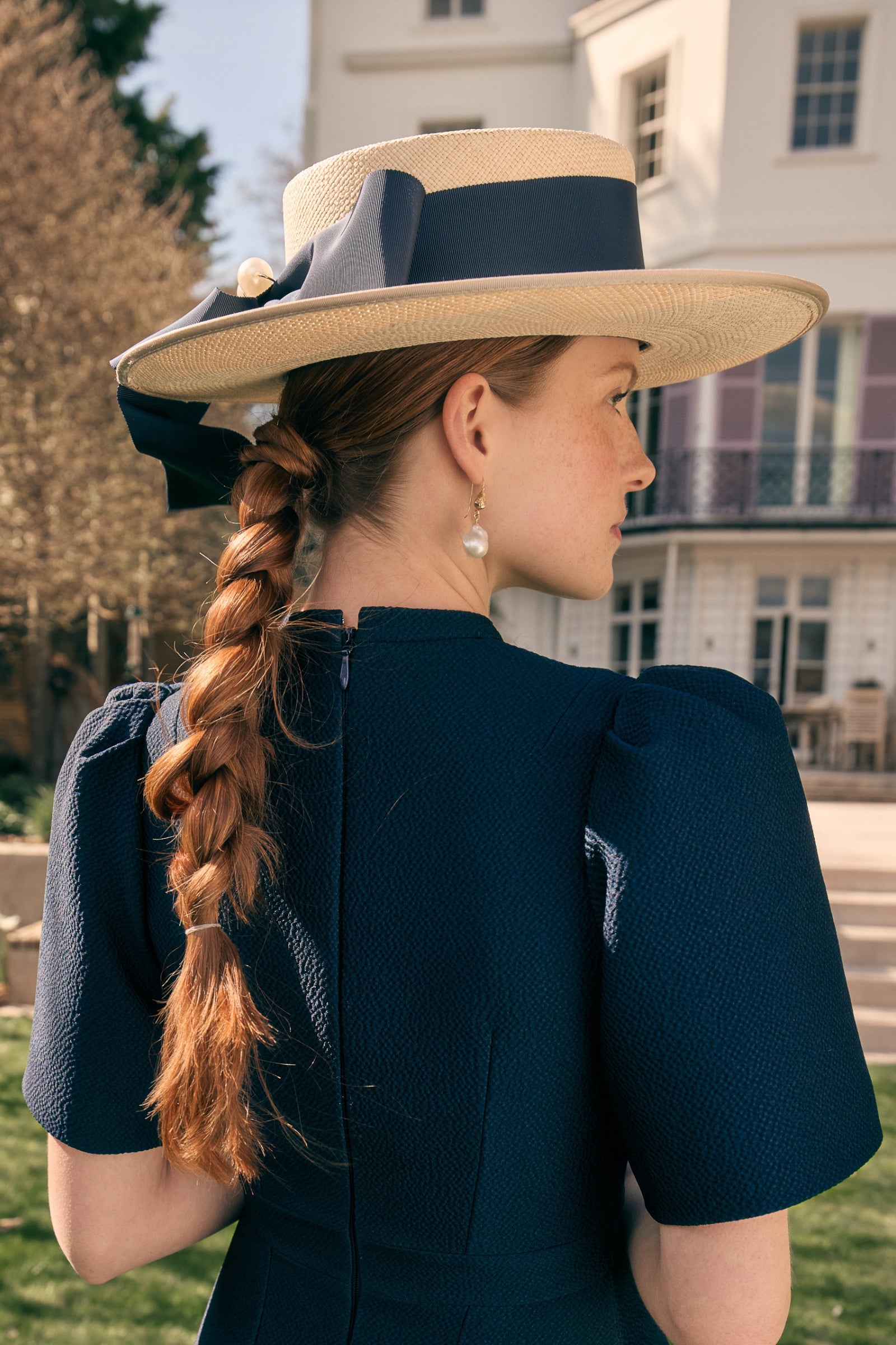 Toulouse Boater Navy x Ruth Ravenscroft