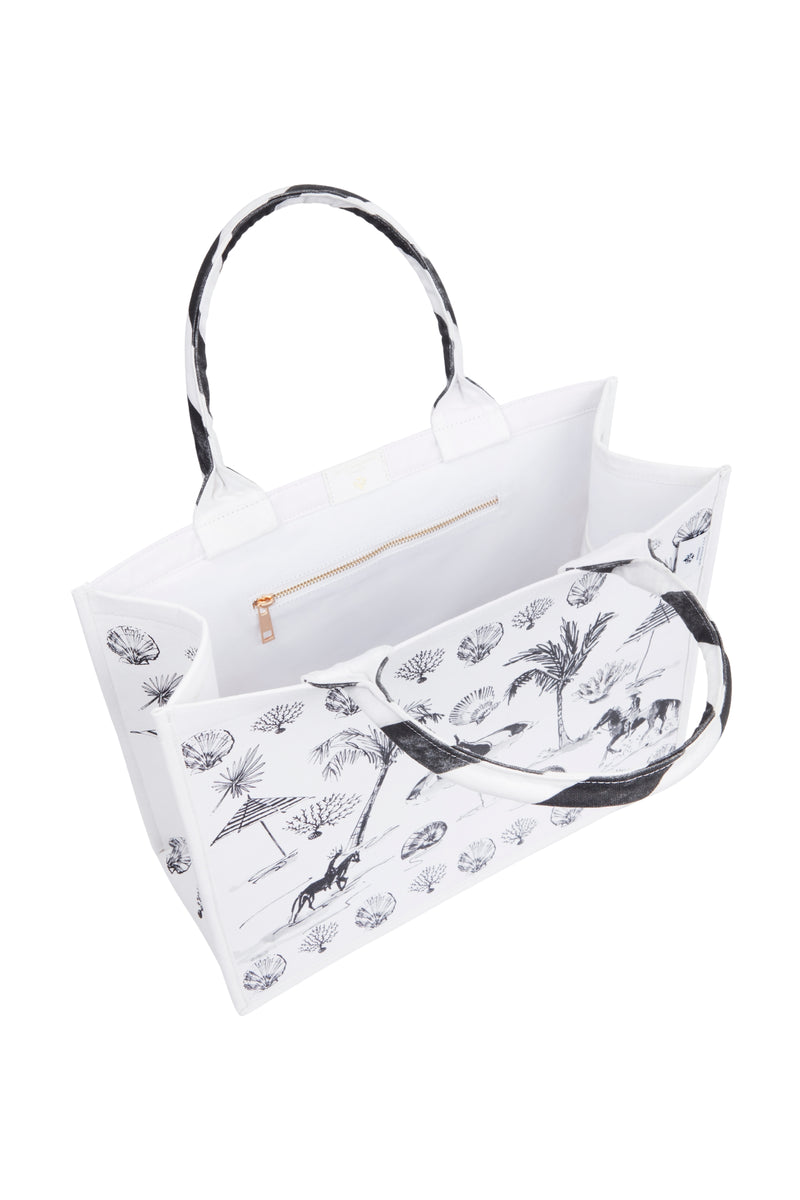 Load image into Gallery viewer, Bahamas Canvas Tote Bag x Susannah Garrod - ARCHIVE SALE
