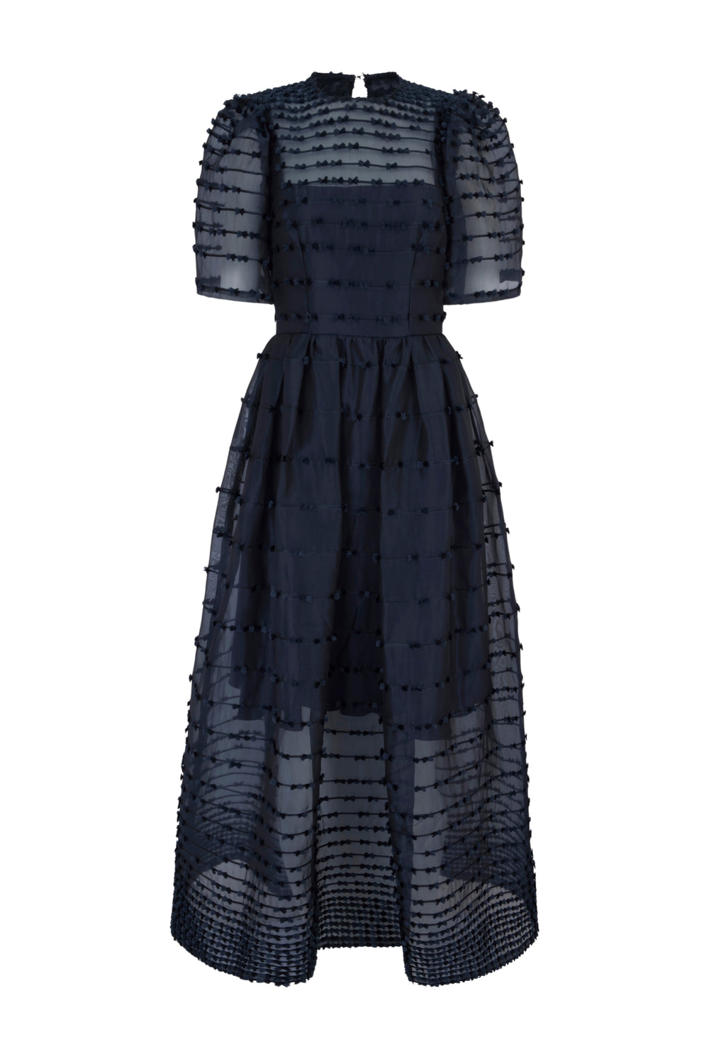 Load image into Gallery viewer, Maria Organza Bow Midi Dress