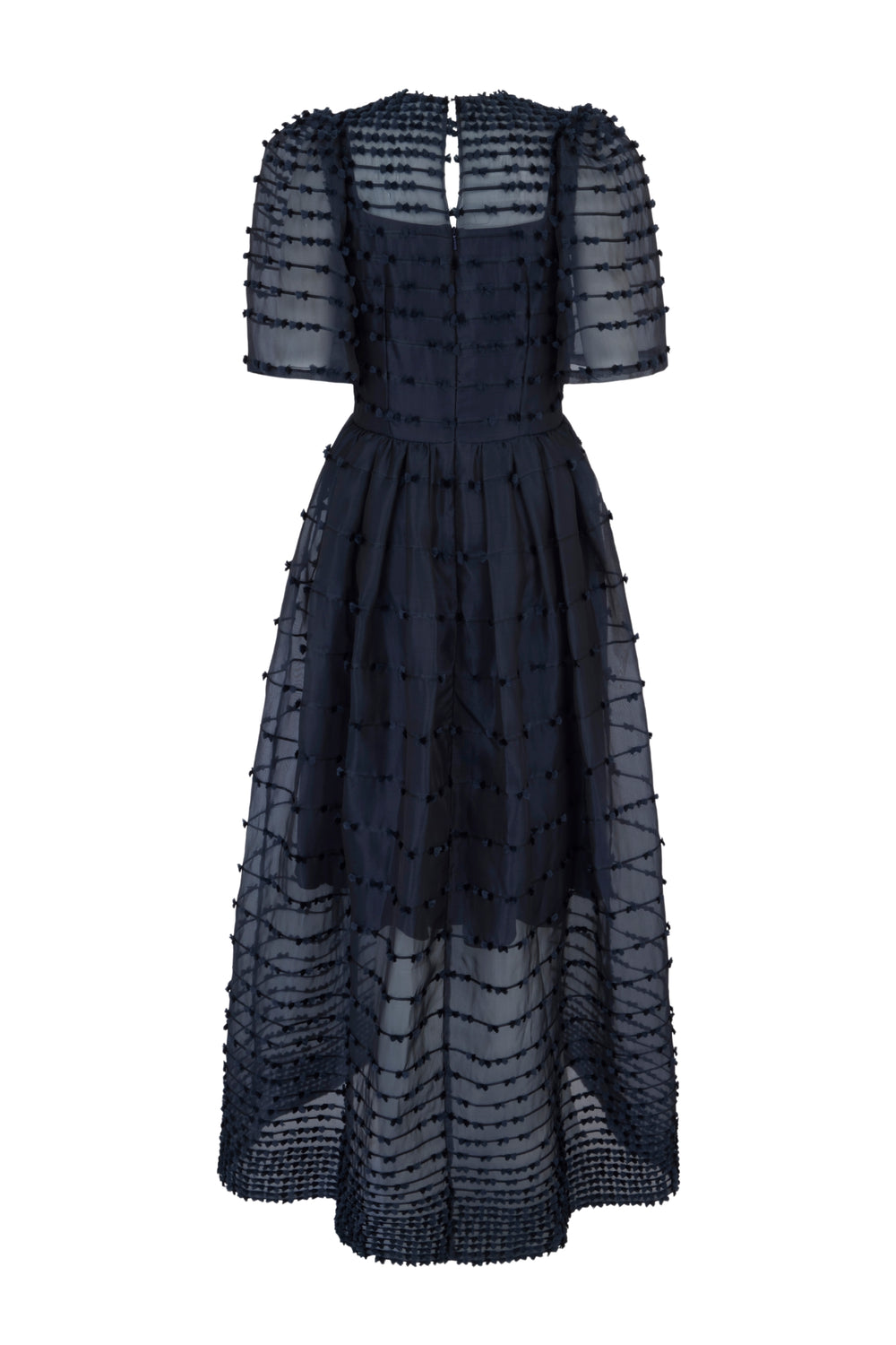 Load image into Gallery viewer, Maria Organza Bow Midi Dress