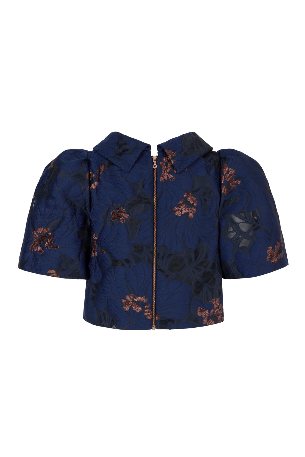 Load image into Gallery viewer, Clara Top Navy Floral Fil Coupè
