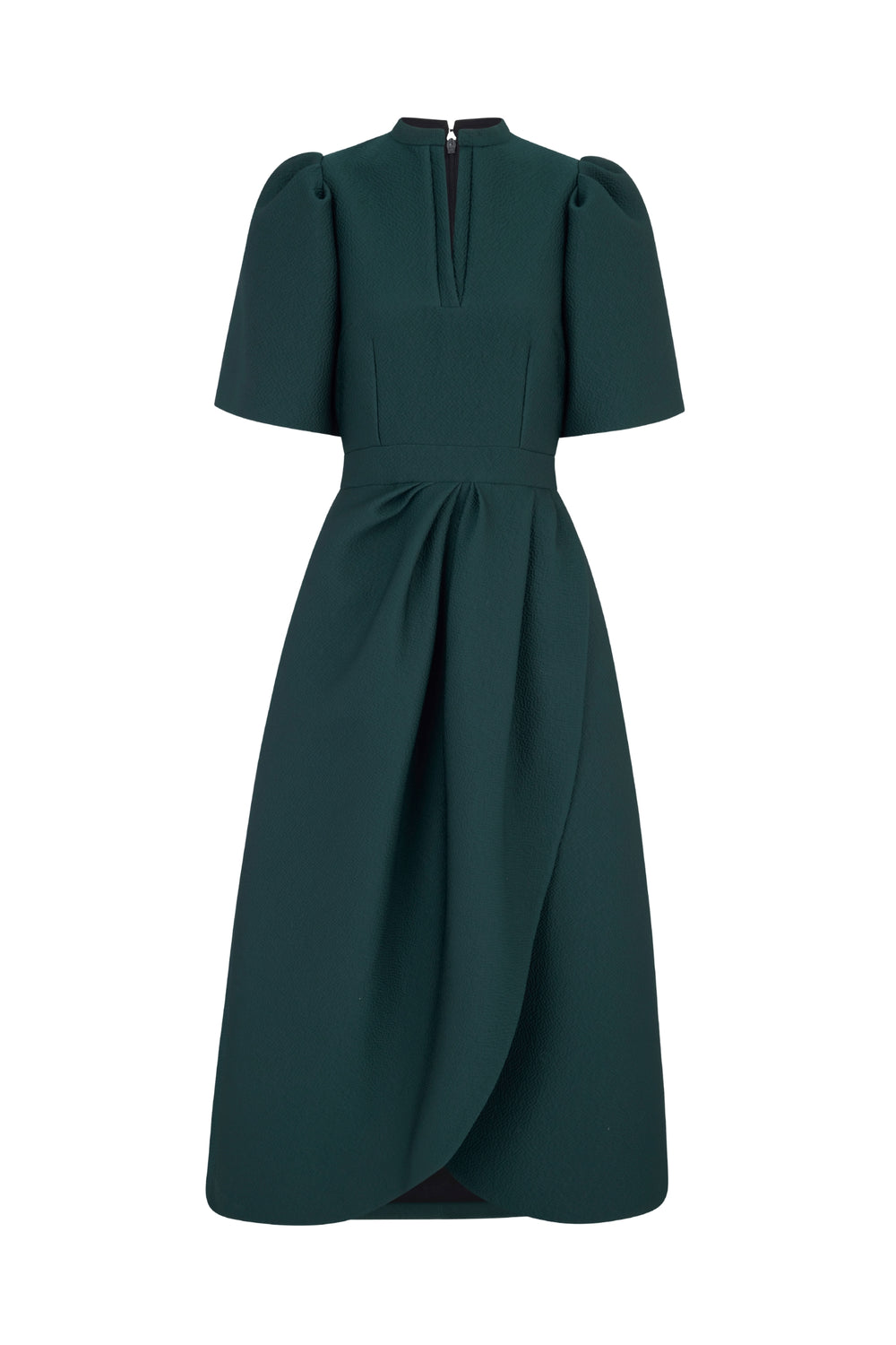 Load image into Gallery viewer, Delphine Dress Forest Green Cloqué