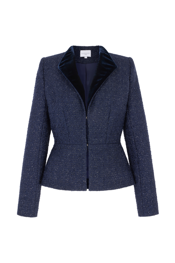 Cresswell Jacket | Navy Tweed | Suzannah London