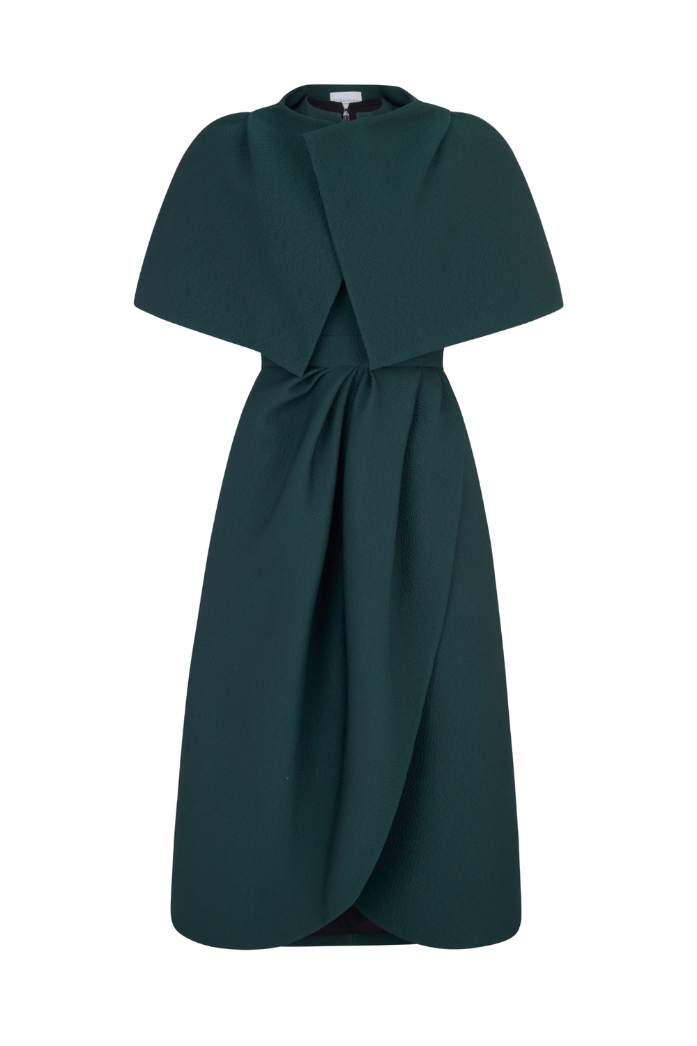 Load image into Gallery viewer, Delphine Forest Green Dress &amp; Cape
