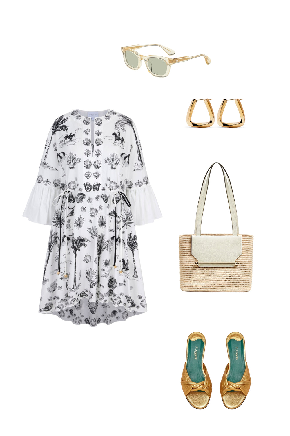 Load image into Gallery viewer, The Beach Horses Kaftan Dress x Susannah Garrod