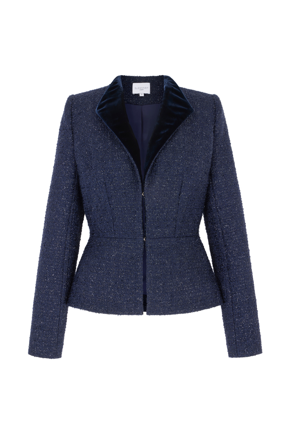 Load image into Gallery viewer, Cresswell Jacket Metallic Navy Tweed