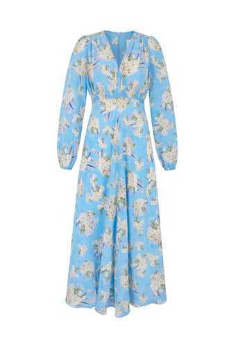 Olivia Silk Tea Dress Heart of Flowers