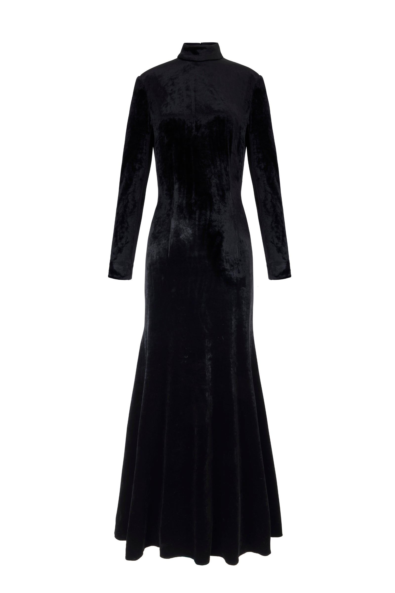Hemera Gown Black Velvet Jersey | Suzannah London