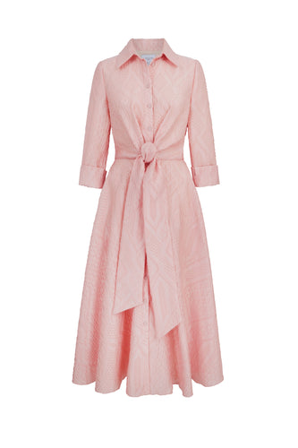 Rimini Dress Blush Geometric Cloqué