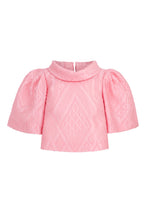 Load image into Gallery viewer, Clara Set Coral Geometric Cloqué - ARCHIVE SALE