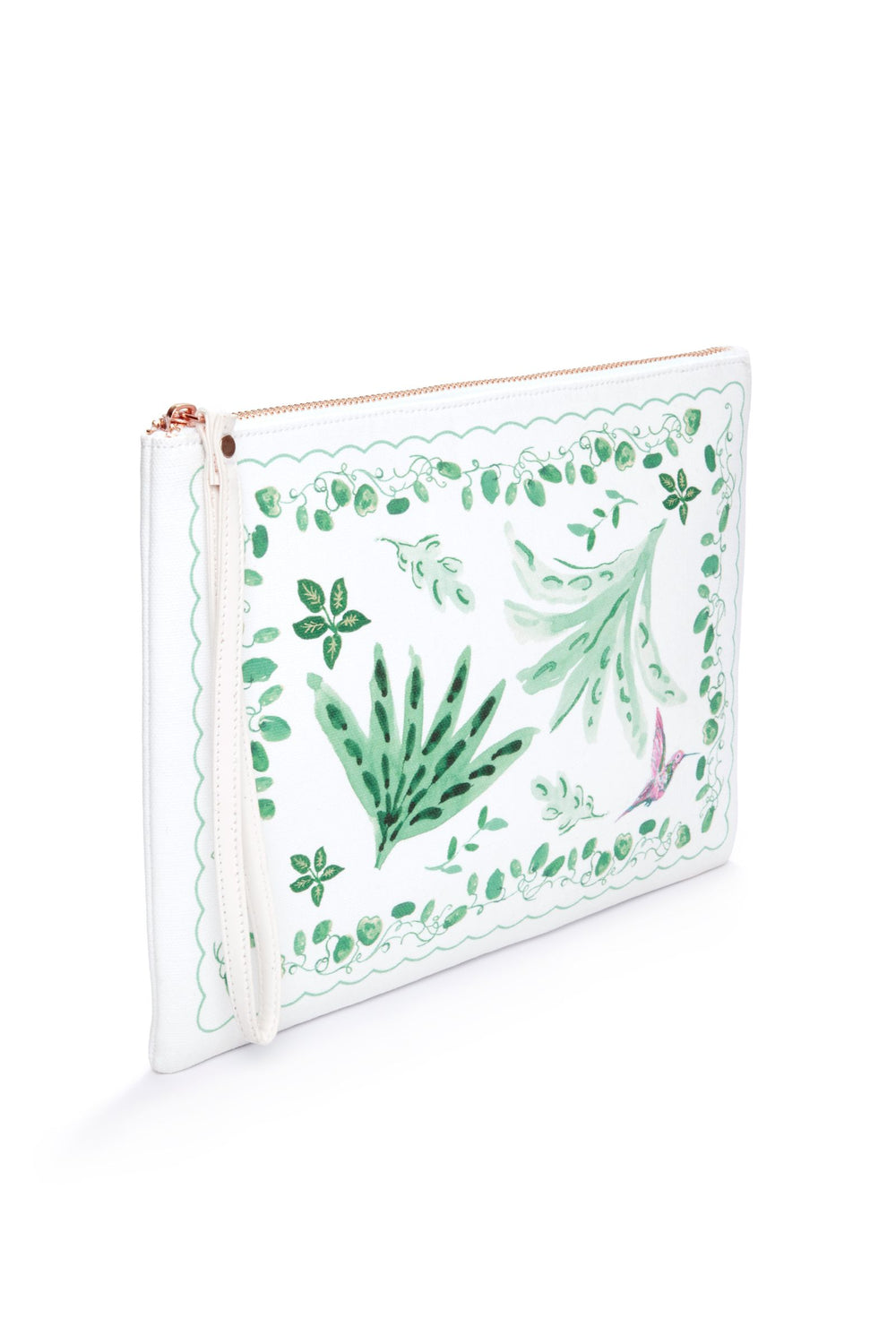 Load image into Gallery viewer, Beach Cotton Pochette Bag Trailing Leaves x Susannah Garrod