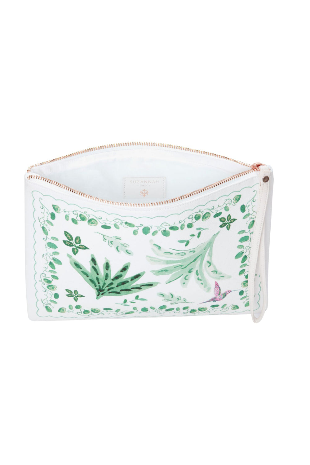 Load image into Gallery viewer, Beach Cotton Pochette Bag Trailing Leaves x Susannah Garrod