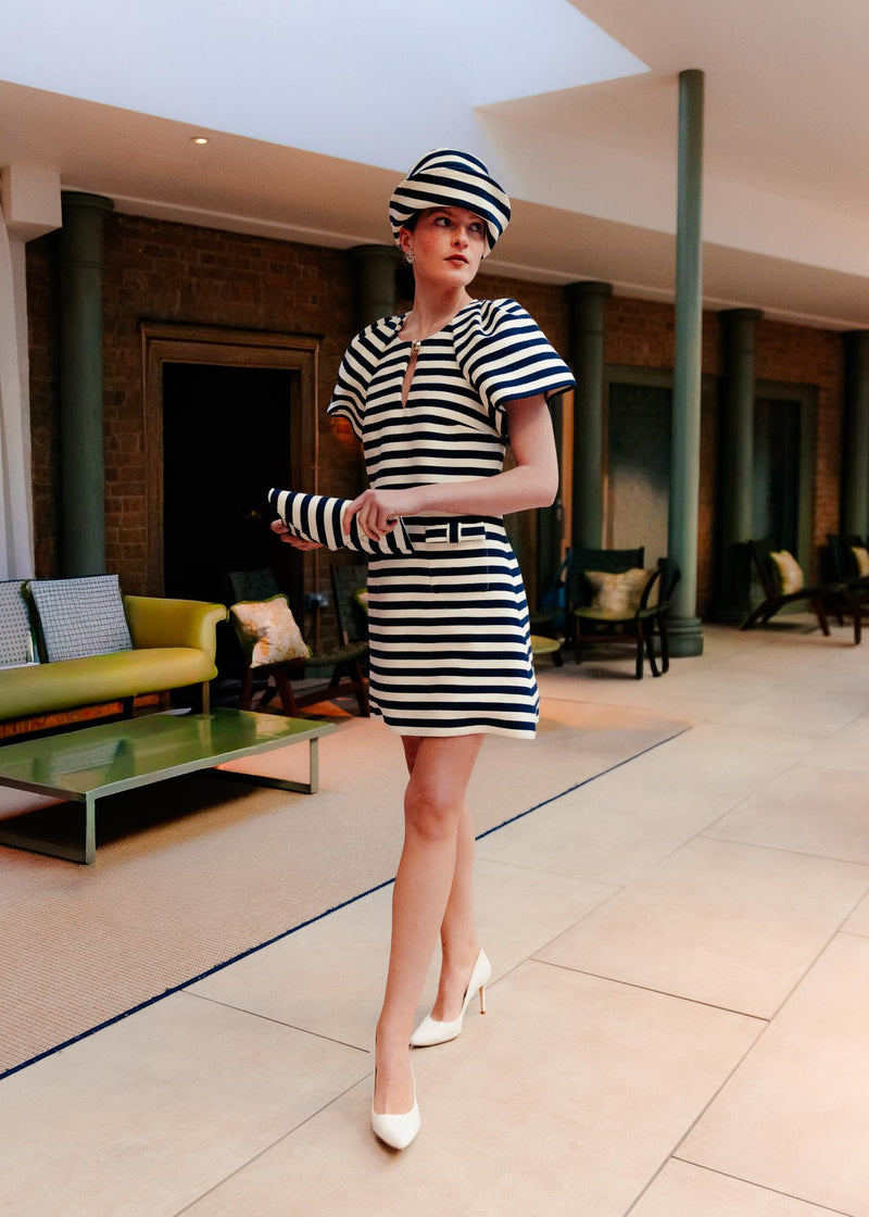 Load image into Gallery viewer, Ruthie Retro Stripe Mini Dress