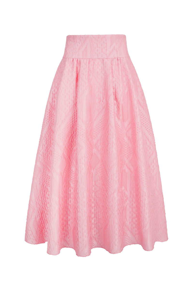 Load image into Gallery viewer, Clara Set Coral Geometric Cloqué - ARCHIVE SALE