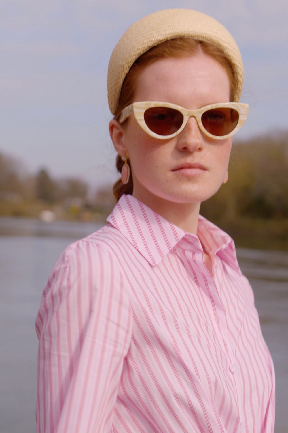 Load image into Gallery viewer, Priscilla 25 Striped Summer Shirt Dress Pink