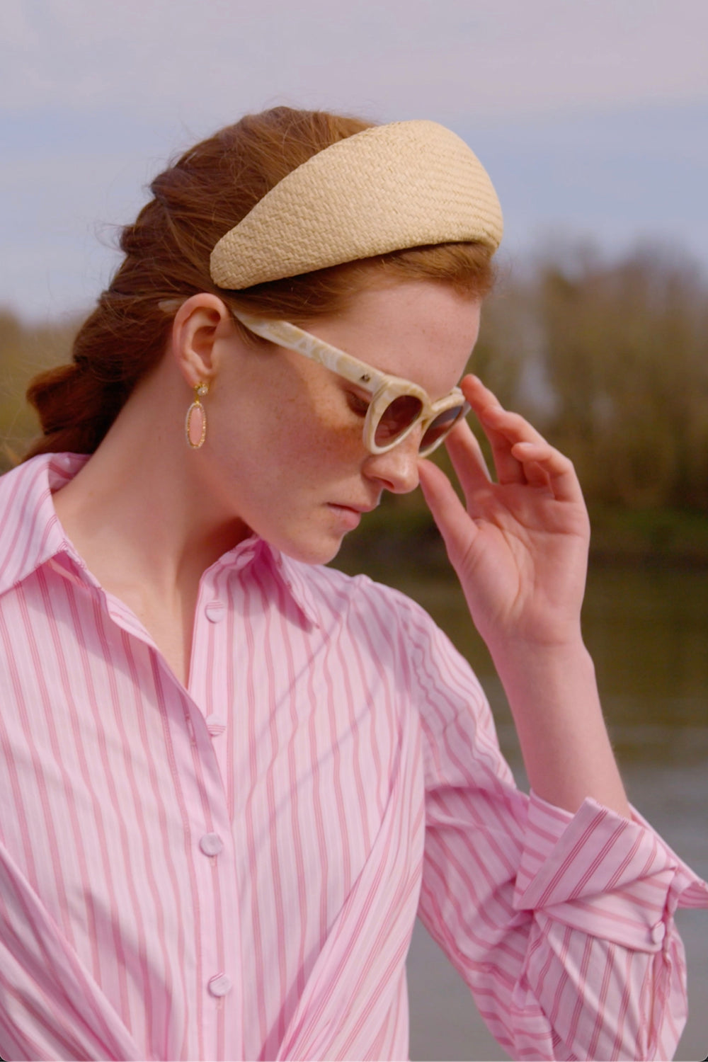 Load image into Gallery viewer, Priscilla 25 Striped Summer Shirt Dress Pink