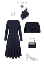 Load image into Gallery viewer, Oona Jersey Dress Navy