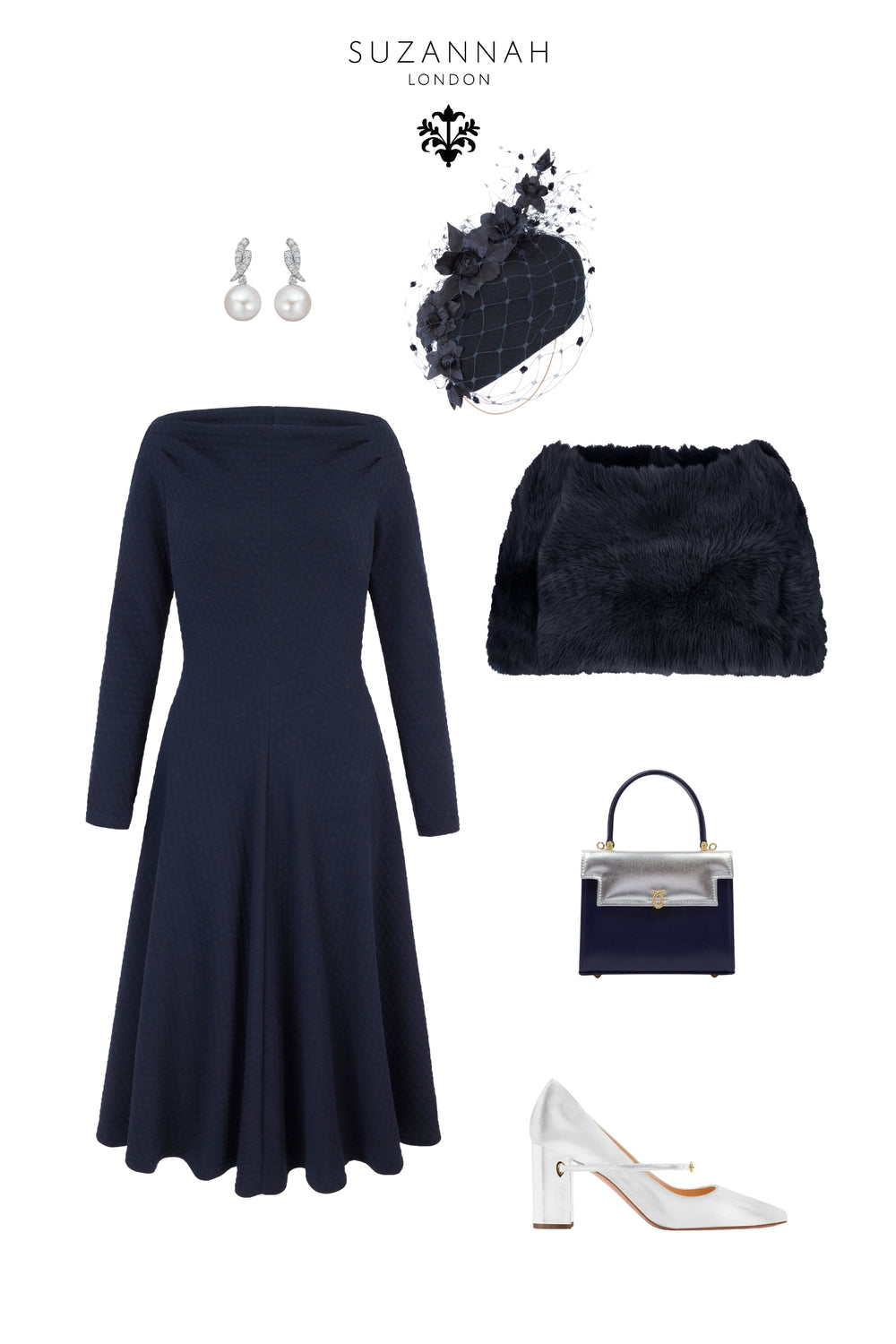 Load image into Gallery viewer, Oona Jersey Dress Navy