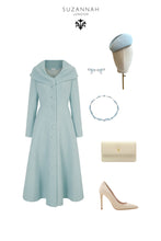 Load image into Gallery viewer, Cumbria Formal Coat Dress Duck Egg Wool Crepe