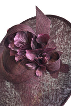 Load image into Gallery viewer, Bow Sidesweep Hat Aubergine x Juliette Botterill