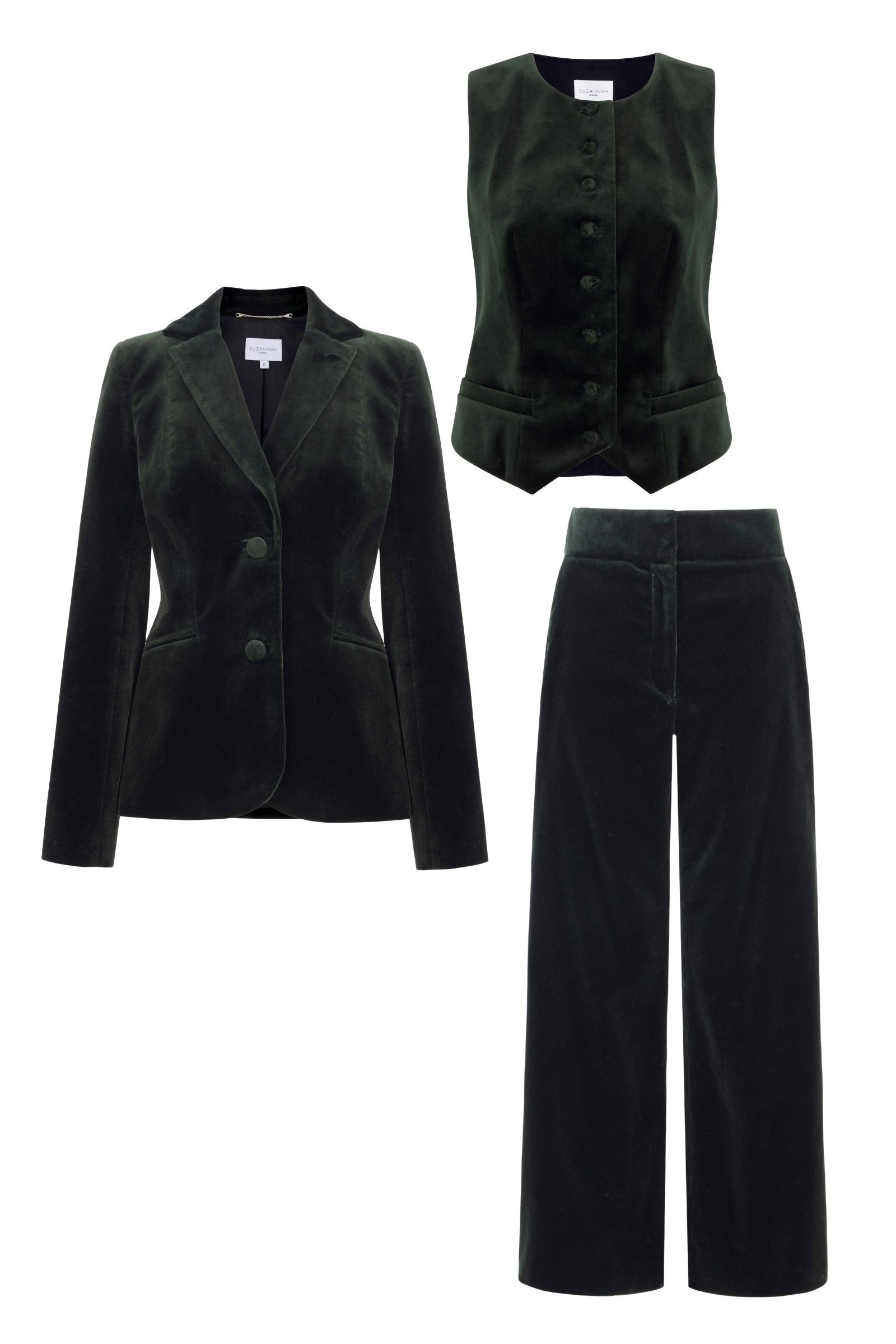 Brooklyn Velvet Suit Olive