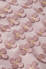 Load image into Gallery viewer, Keres Dress Dusty Rose Appliqué Daisy Lace