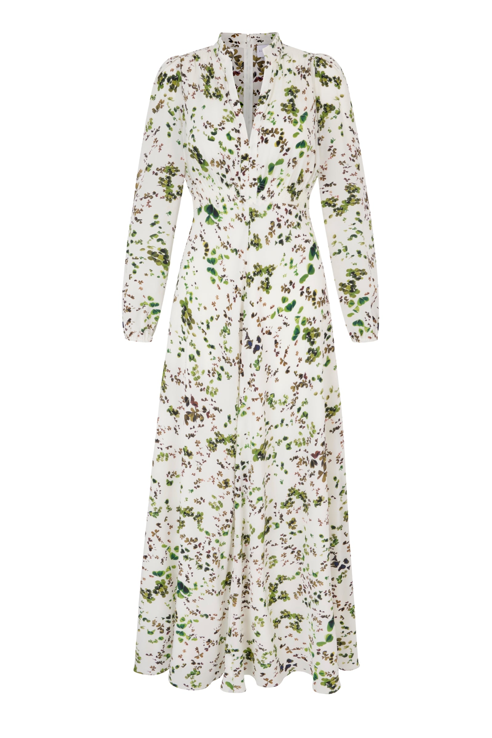 Veronique Silk Tea Dress Clove Floral Print x Rachel Levy