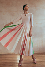 Load image into Gallery viewer, Boat Neck Rainbow Midi Dress - ARCHIVE SALE
