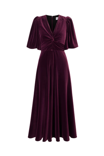 Holland Dress Velvet Plum