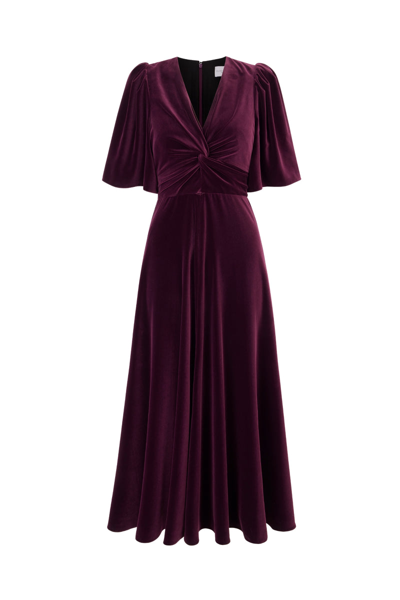 Holland Dress Velvet Plum