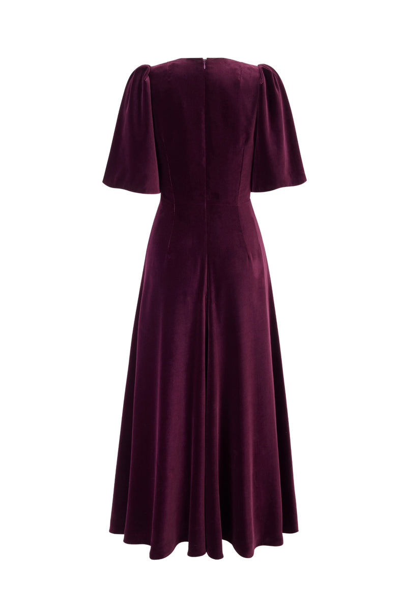 Load image into Gallery viewer, Holland Dress Velvet Plum ARCHIVE SALE