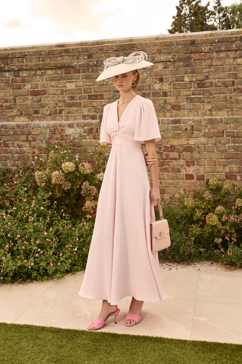 Load image into Gallery viewer, Holland Dress Frosted Pink Silk Cady