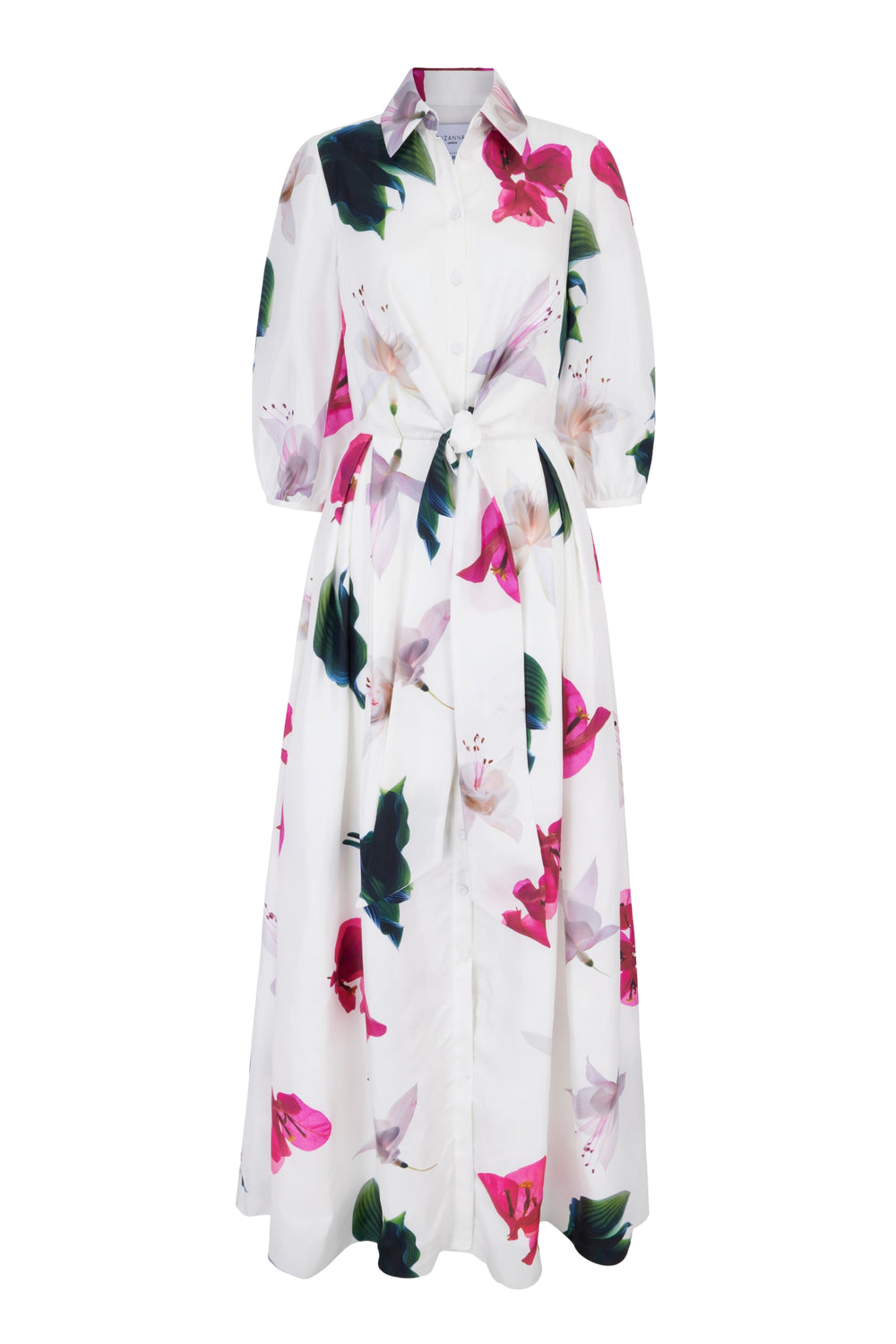 Load image into Gallery viewer, Trixie Floor Length Silk Shirt Dress x Rachel Levy