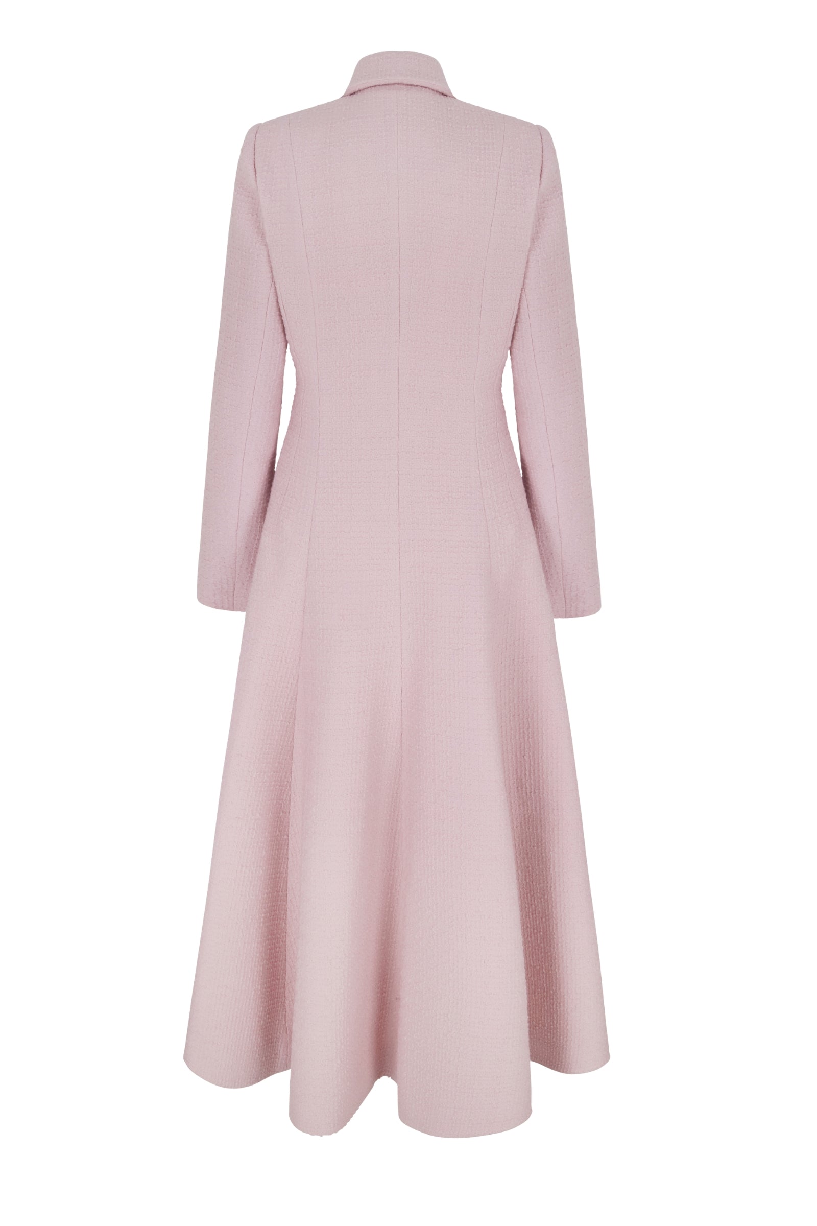 Alabama Coat Vintage Pink Bouclé Tweed | Suzannah London