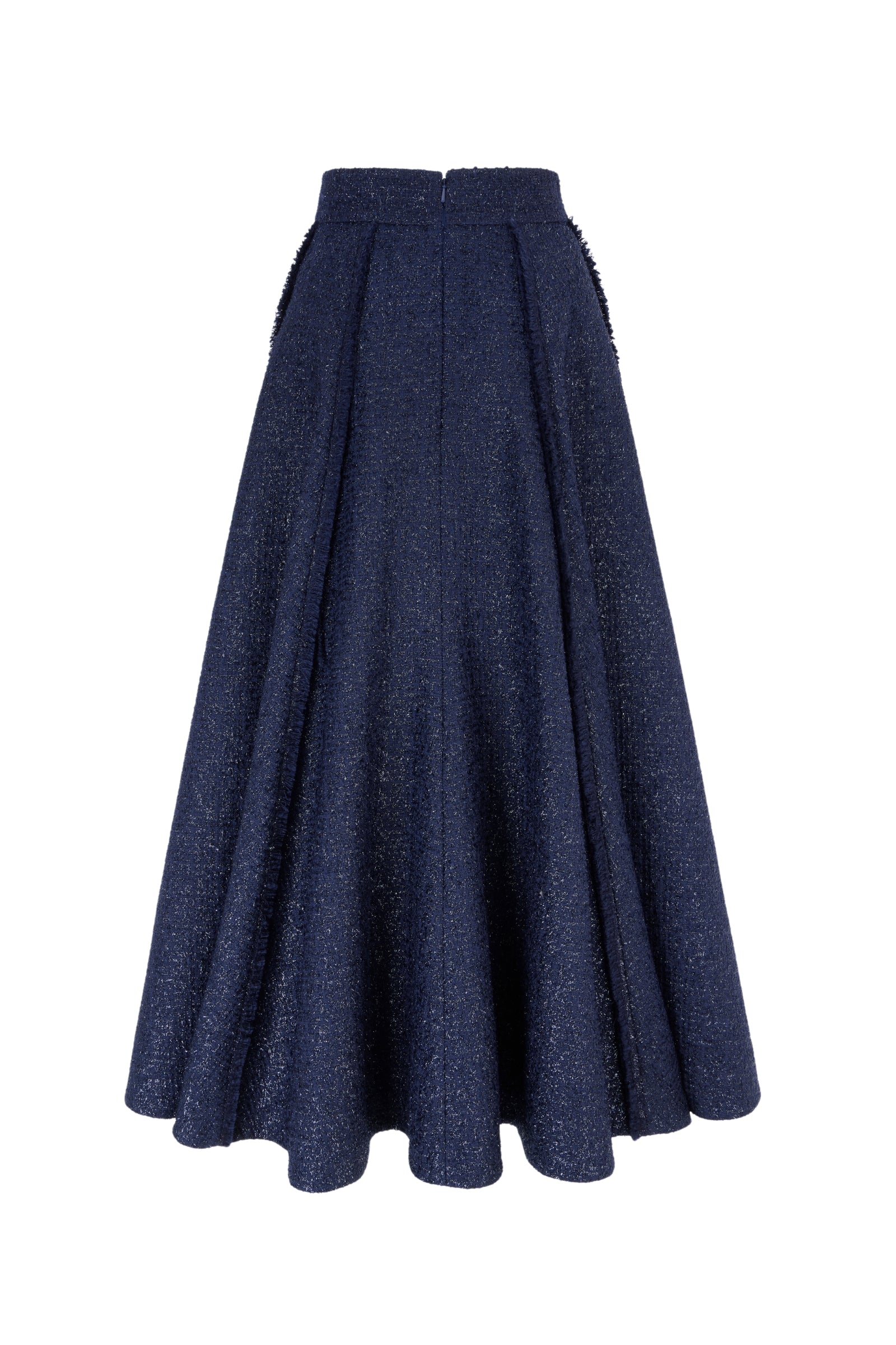 Zelda Skirt | Metallic Navy Tweed | Suzannah London