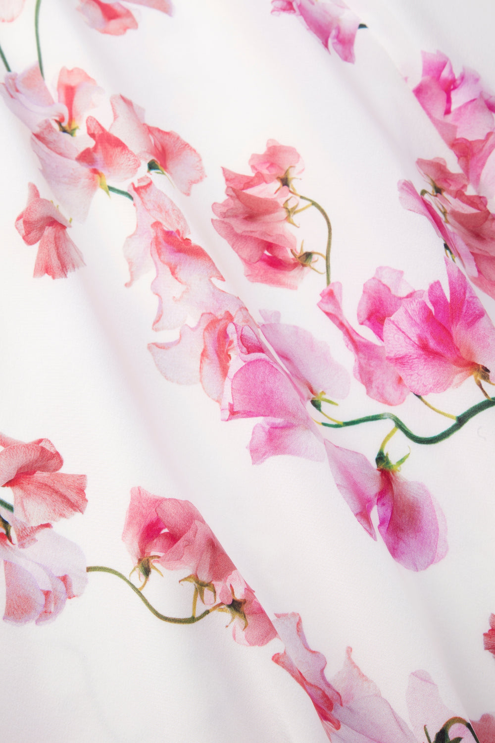 Load image into Gallery viewer, Georgina Silk Tea Dress Sweet Peas
