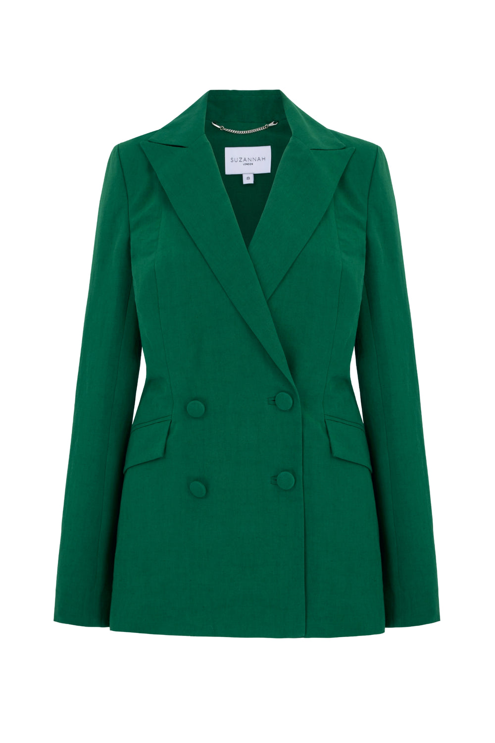 Load image into Gallery viewer, Rappalo Double Breasted Blazer Green Linen