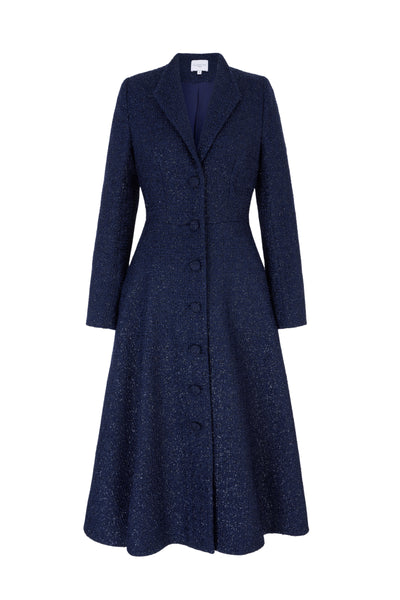 fig London Louisa　dress Suzannah London | Louisa Coat Dress Metallic Tweed Navy
