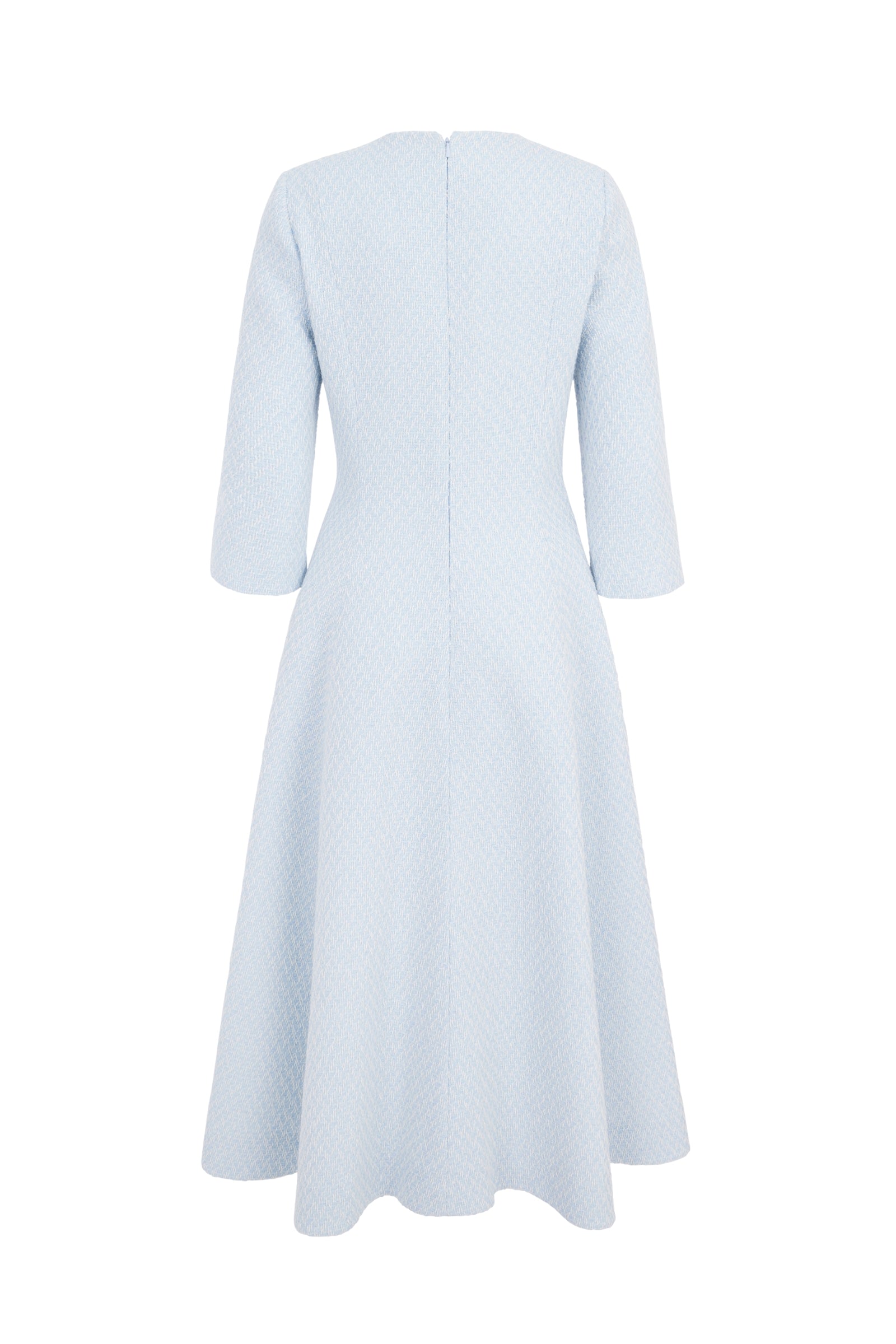 Lucy Midi Dress Light Blue Metallic Tweed | Suzannah London | Luxury  Occasionwear Dresses