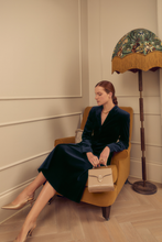 Load image into Gallery viewer, Louisa Coat Dress Velvet Navy